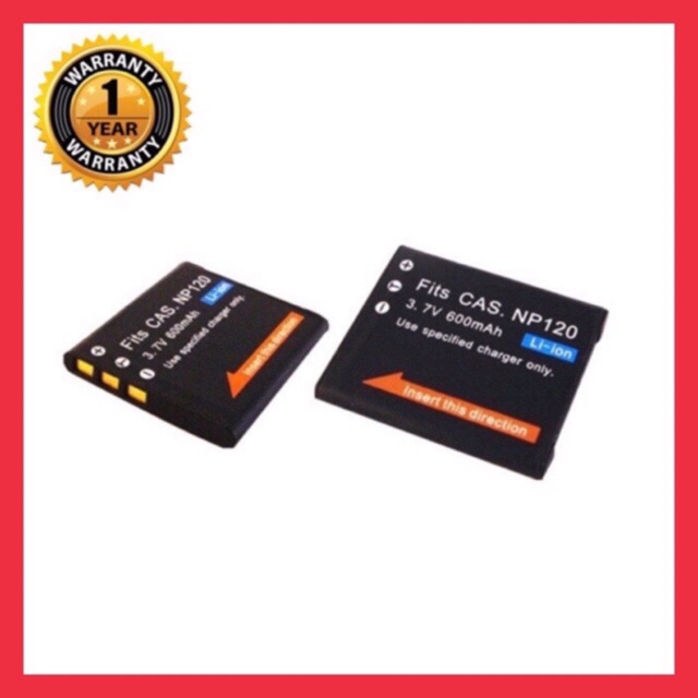 แบตเตอรี่ คาสิโอ NP-120/Casio battery NP120 แบตเตอรี่กล้อง Casio NP-120 ...