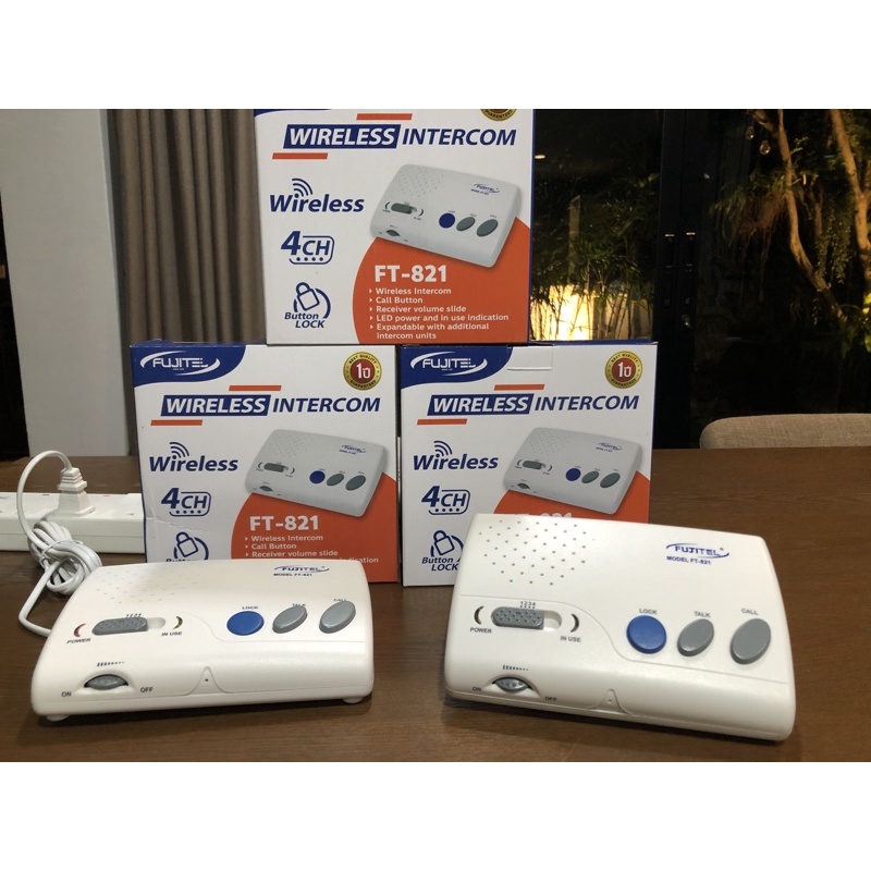 อินเตอร์คอม ไร้สาย Wireless intercom Fujitel FT-821 ราคาต่อ1ตัว ...
