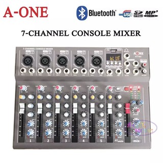 A-ONE มิกเซอร์ 7ช่อง Live Mixing Studio Audio Sound Mixer Console USB ฺBLUETOOTH รุ่น A-777BT รุ่นใหม่ล่าสุด