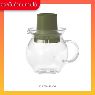 Hario เหยือกชงชา HARIO(122)Teabag Pot "TEA HAT" / Olive Green 300 ml. / TTH-30-OG