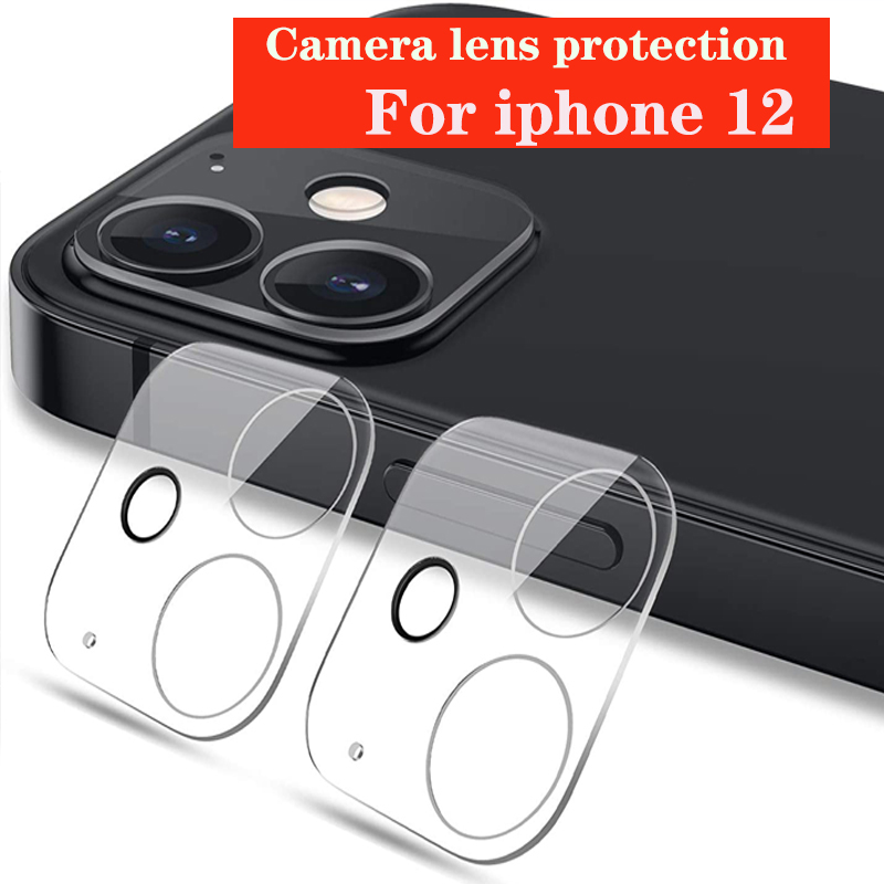 ภาพหน้าปกสินค้ากระจกกันรอยเลนส์กล้อง For iPhone 14 13 12 Mini 11 Pro Max ฟิล์มเลนส์กล้อง แบบครอบเต็มเลนส์