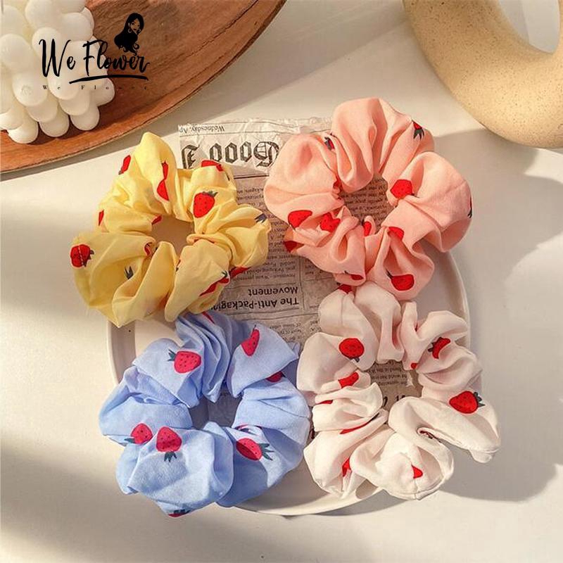 we-flower-ที่คาดผม-ผ้าชีฟอง-ลายสตรอเบอร์รี่-สไตล์เกาหลี-สําหรับผู้หญิง
