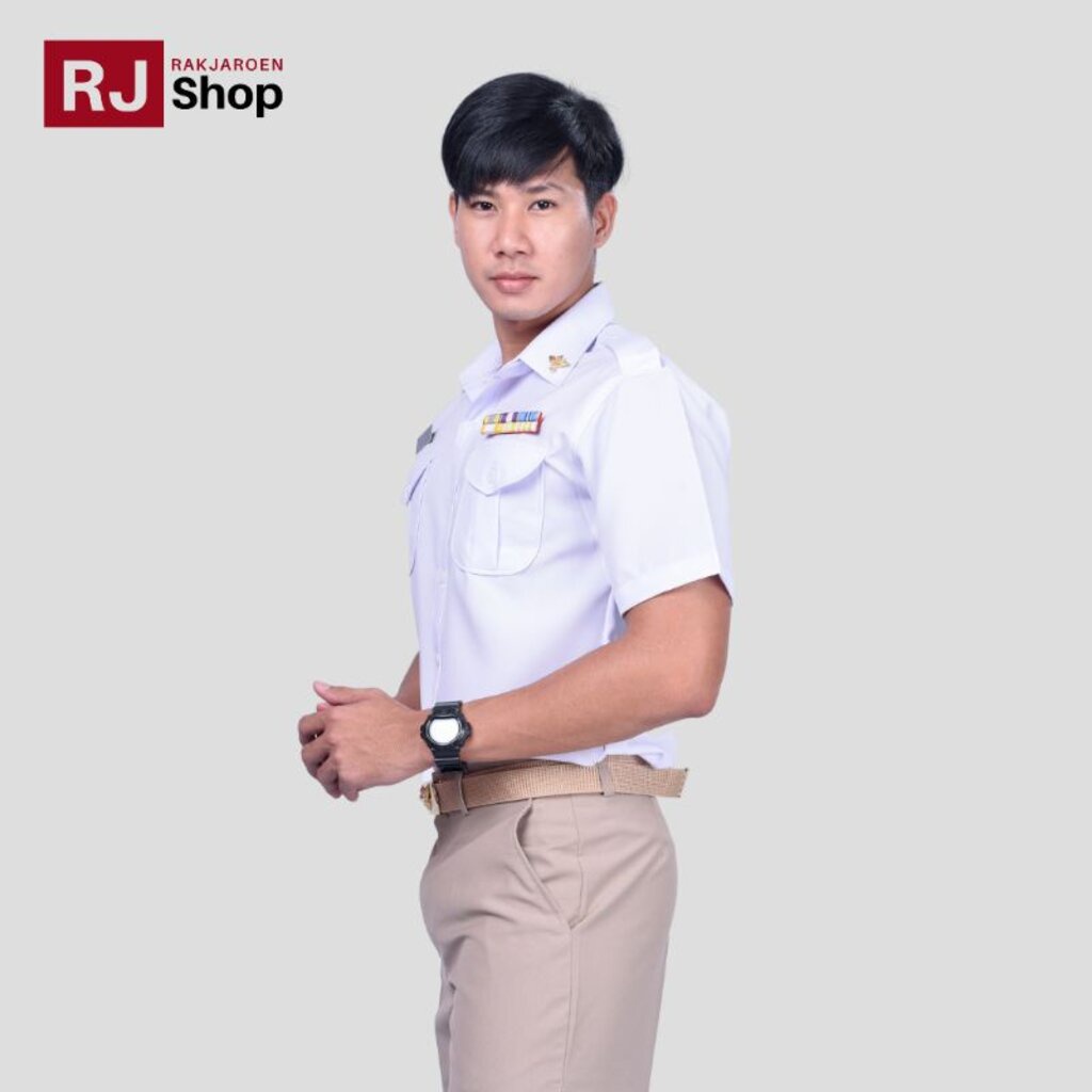 rj-shop-ชุดพนักงานราชการชายแขนสั้น-ขายแยกชิ้น