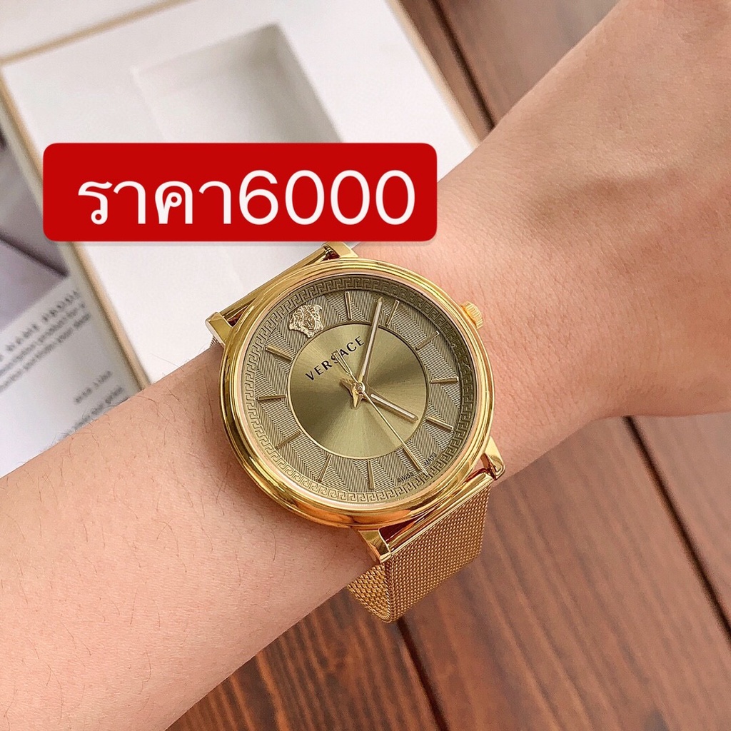 พรี-versace-นาฬิกา-นาฬิกาแฟชั่น-นาฬิกาแบรนด์เนม-เงินm-42mm
