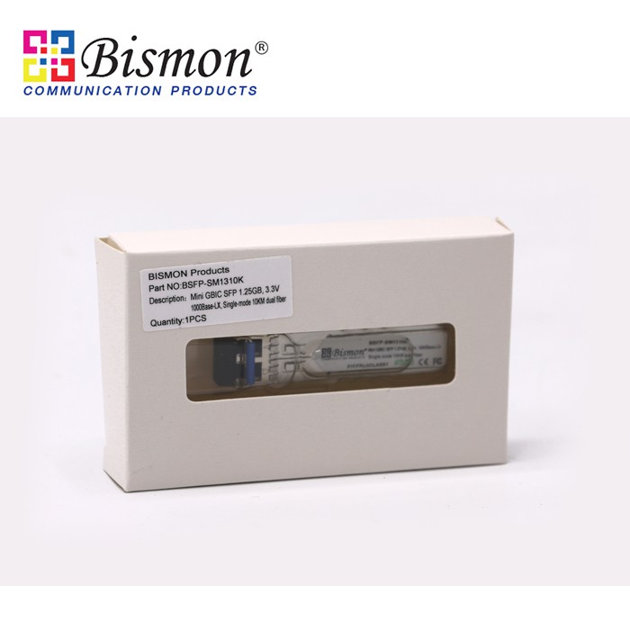 ภาพหน้าปกสินค้าSFP Module transceiver 1000Base-LX Single-mode, 3.3V, LC Port, 10KM BISMON จากร้าน bismon_coltd บน Shopee