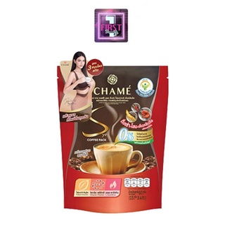 CHAME ชาเม่ ซาย คอฟฟี่ แพค ถั่งเช่า โสมเกาหลี เห็ดหลินจือ กาแฟปรุงสำเร็จชนิดผง บรรจุ 10 ซอง / ถุง *ห่อสีแดง*