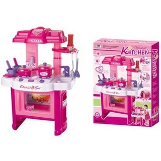 ชุดครัว ของเล่นเด็ก Kitchen Set สีชมพู รุ่น KitchenSet-008-26