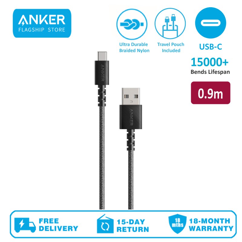 Cáp sạc iPhone Anker PowerLine Select+ Lightning to USB-C dài 1.8m MFI