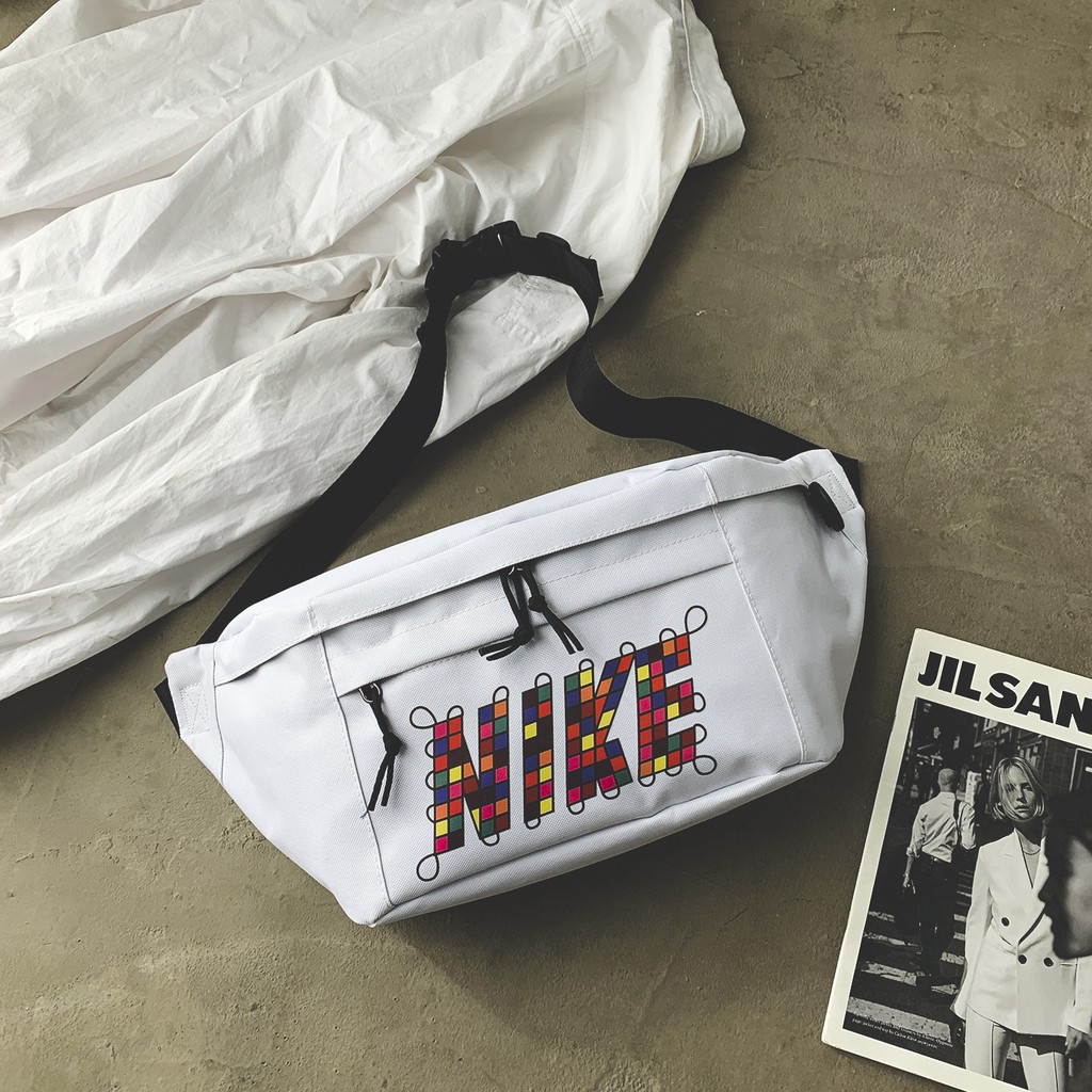 กระเป๋าเก็บของ-nike-เทรนด์แฟชั่นกระเป๋าสะพาย-unisex-กีฬากระเป๋าคาดเอวความจุขนาดใหญ่