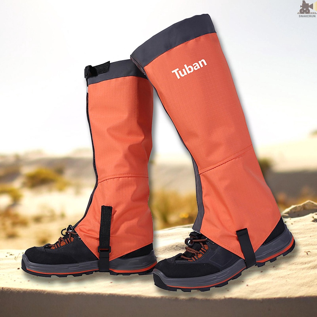 Snakerun Leg Gaiters Waterproof Adjustable AntiTear Snow Boot Gaiters