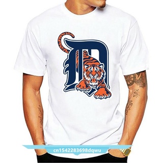 เสื้อยืดผ้าฝ้ายพิมพ์ลายขายดี เสื้อยืดเบสบอล พิมพ์ลาย Tiger Mascot Detroit สําหรับผู้ชาย และผู้หญิง