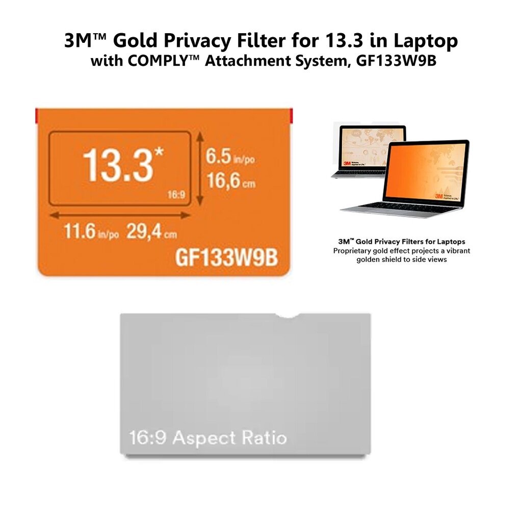 จอกรองแสง-3m-สีทอง-13-3-นิ้ว-gold-privacy-filter-laptop-gf133w9b-ป้องกันการแอบมองจากด้านข้าง