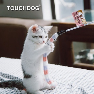 Touch Cat ไม้ล่อแมว ก้านใสฟรุ้งฟริ้ง ขนนุ่มไม่บาดปาก ญี่ปุ่น สุ่มสีไปให้
