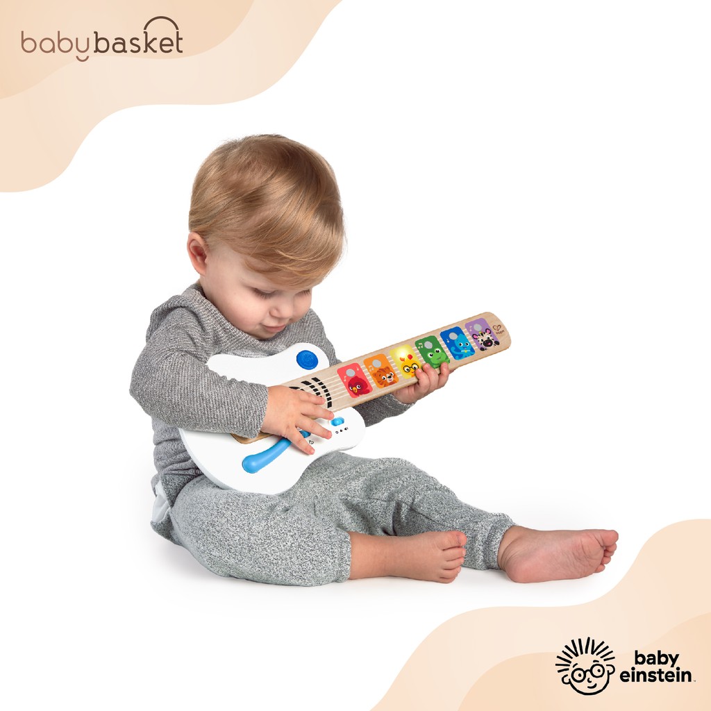 ของเล่นเด็ก-เครื่องดนตรี-กีต้าร์ไม้-baby-einstein-hape-magic-touch-guitar-ช่วยเสริมสร้างพัฒนาการ