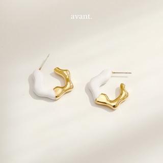 [10.10 ลดอีก 25% โค้ด 10FSWWT] avantgarde.bkk 🍩 Pon De Ring (enamel) earrings (ก้าน S925) ต่างหูอีนาเมล ใส่ละดูแพงมาก