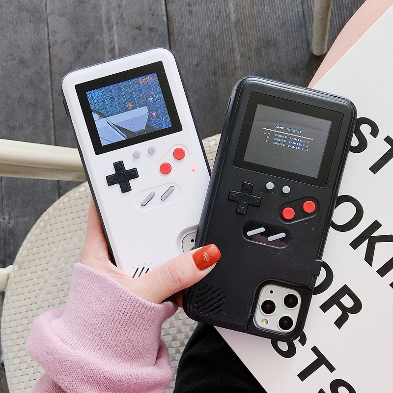 สำหรับเคส-iphone-gameboy-สามารถเล่นได้-36-เกมหน้าจอสีเกมการชาร์จ-usb-ไม่น่าเบื่อสำหรับ-iphone-14-plus-14-13-12-pro-max-mini