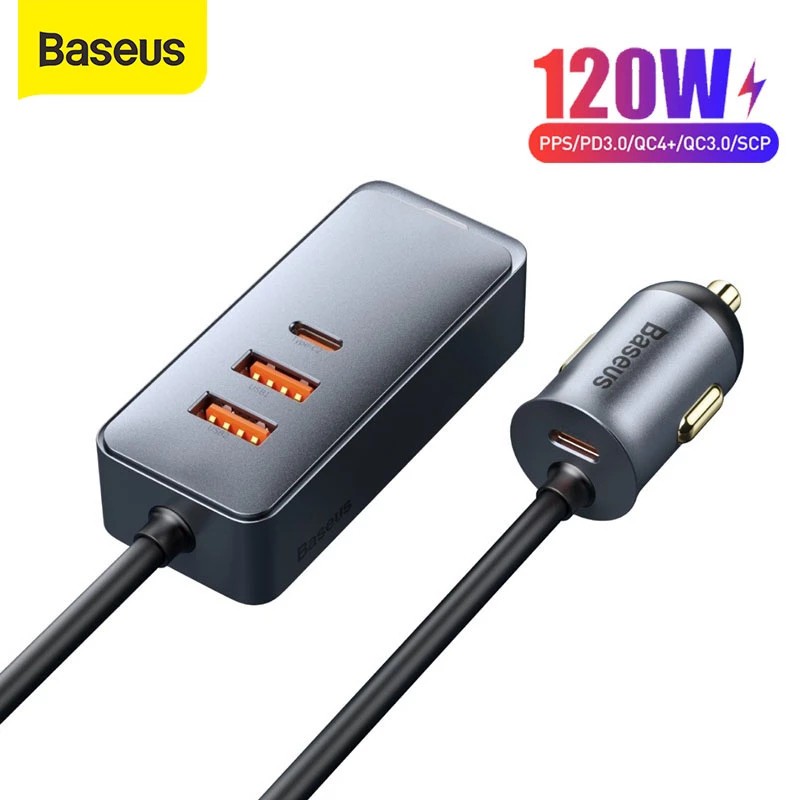 ราคาและรีวิวBaseus อุปกรณ์ชาร์จโทรศัพท์มือถือ 120W Usb Qc 3.0 Pd 3.0 สําหรับ Samsung Iphone Huawei แบบพกพา