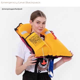 ภาพขนาดย่อของภาพหน้าปกสินค้าเสื้อชูชีพ (Life Jacket Automatic/Manual Inflation) จากร้าน emergencygearbackpack บน Shopee ภาพที่ 2