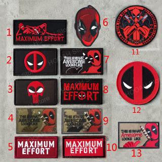 แผ่นแพทช์ปักลาย deadpool สําหรับตกแต่งเสื้อผ้า