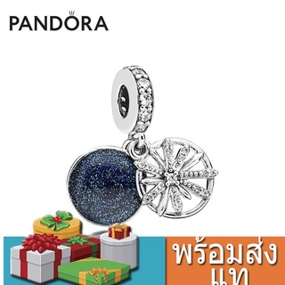 ส่งฟรี PANDORA Charm Blue DIY Personality Bracelet Fashion สร้อยข้อมือ เครื่องประดับ พร้อมส่ง แท