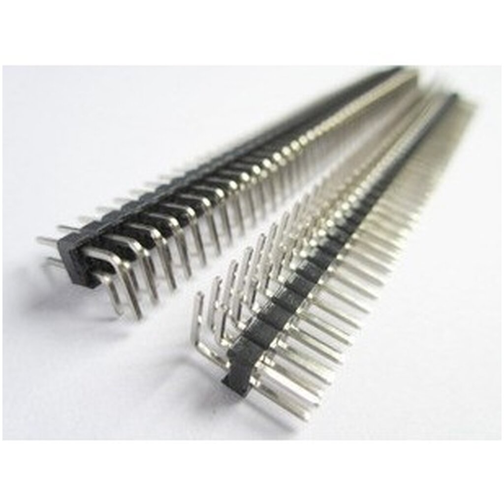 ภาพหน้าปกสินค้า2x40 pin 2.54mm 90 degree Row Male (มุมฉาก) จากร้าน amnarjjordsantia บน Shopee