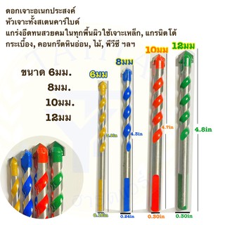 สินค้า ดอกสว่าน เอนกประสงค์ เจาะไม้ เจาะเหล็ก เจาะปูน เจาะกระเบื้อง เจาะกระจก อย่างดี ทนทาน (โรงงานเอง)