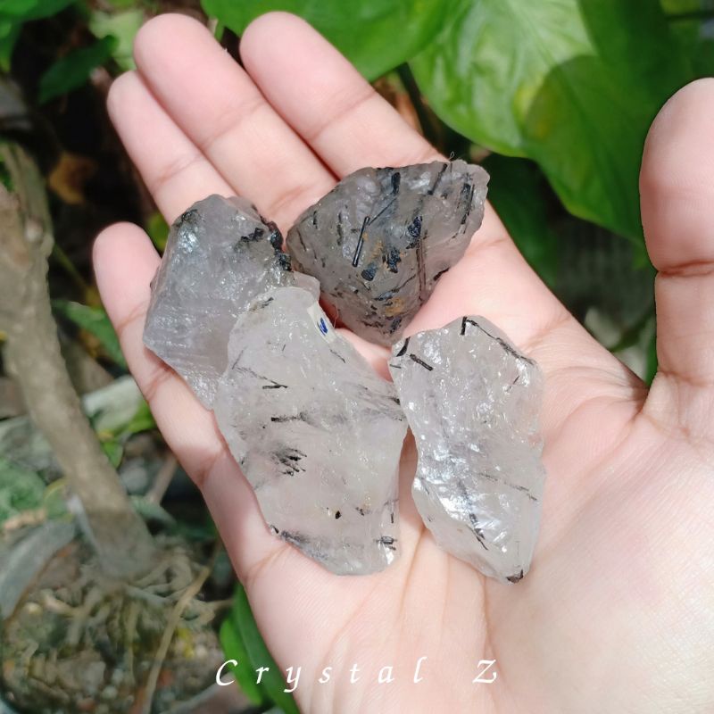 ไหมดำ-หรือแก้วขนเหล็ก-black-rutile-quartz-หินดิบ-หินธรรมชาติ