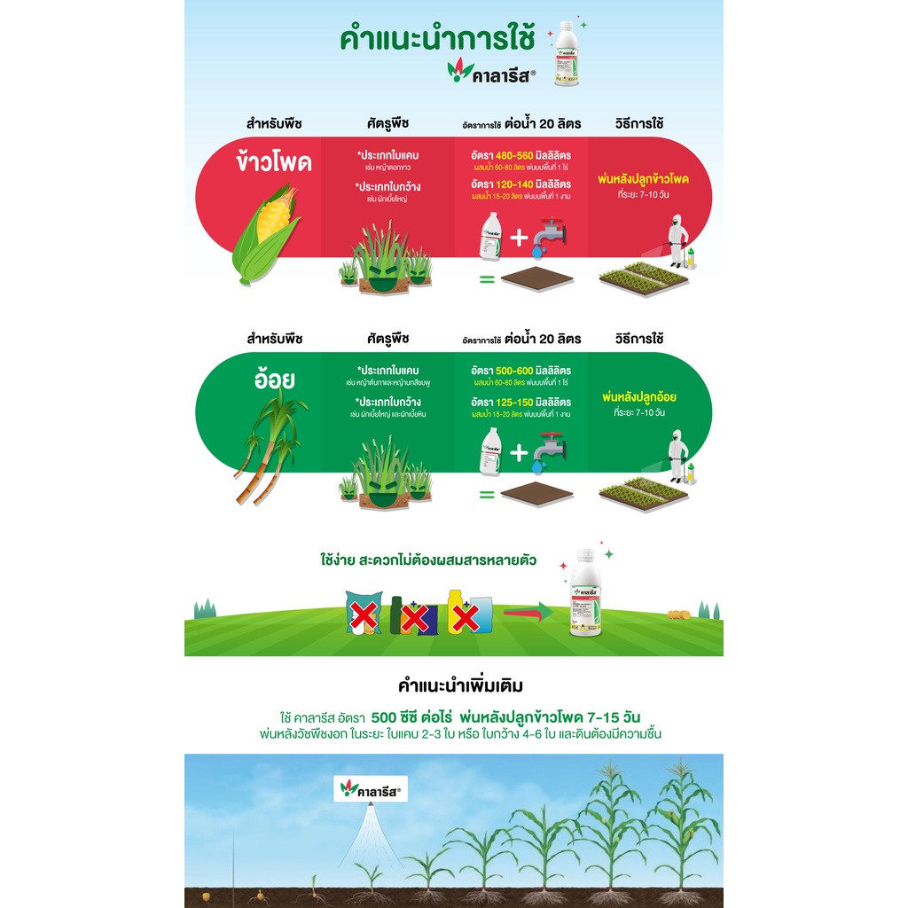 คาลารีส-ยาฆ่าหญ้าในไร่ข้าวโพด-1l