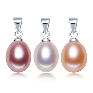 จี้ไข่มุกน้ําจืดแท้ เงินแท้ 925 สีขาว เครื่องประดับ สําหรับของขวัญวันเกิด