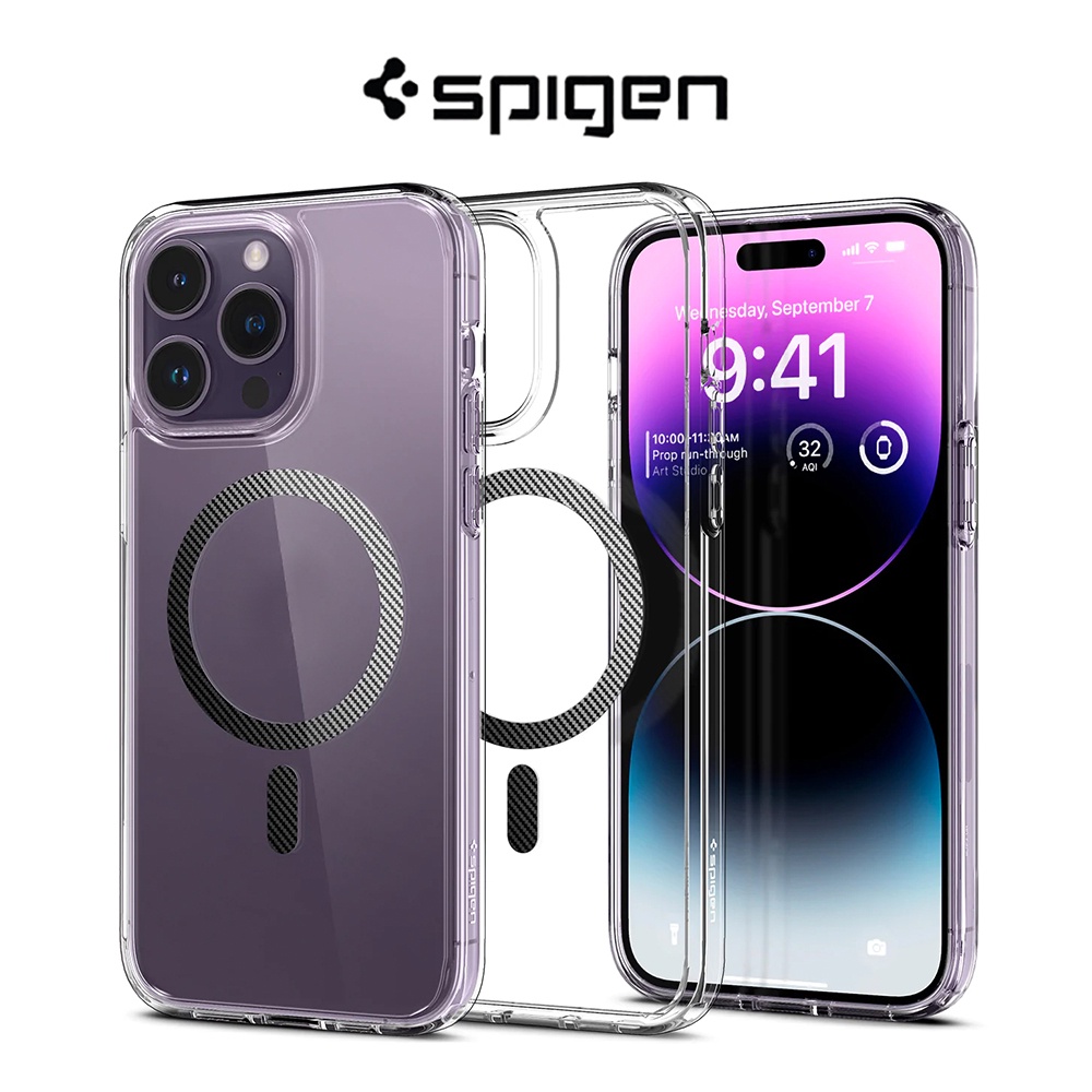 spigen-iphone-14-pro-เคส-6-1-นิ้ว-ultra-hybrid-magfit-เคสแม่เหล็ก-เคสป้องกัน