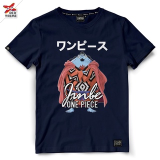 เสื้อยืดโอเวอร์ไซส์Dextreme T-shirt DOP-1477  One Piece ลาย Jinbe มีสีกรมและสีดำS-3XL