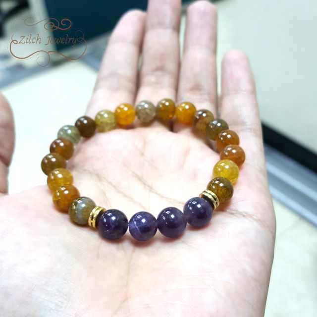 ภาพสินค้าCrackle & Amethyst bracelet **หินนำโชค** จากร้าน zilch_jewelry บน Shopee ภาพที่ 4