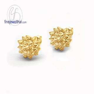 Finejewelthai ต่างหูดอกไม้-ต่างหูเงิน-เงินแท้ 925-ออกแบบพิเศษ-Silver-Design-Earring - E107600g