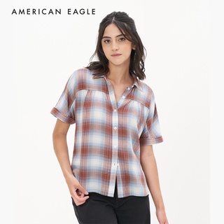 American Eagle Dolman Short Sleeve Shirt เสื้อเชิ้ต ผู้หญิง แขนสั้น (EWSB 035-4726-200)