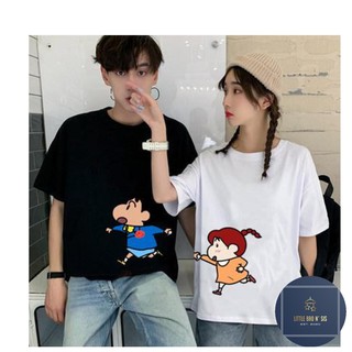 [NEW ARRIVAL] READY STOCK Crayon Shin Chan and Cute Bears Round Neck Short Sleeve Couple T-Shirt