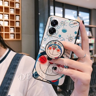 พร้อมส่ง เคสโทรศัพท์มือถือแบบนิ่ม POPPO A77 5G / A57 / A76 / A96 4G Phone Casing Cute Lovely Doraemon Softcase with Stand Holder hone Case Blu-ray Shiny Cartoon Couple Back Cover OPPOA57 OPPOA77
