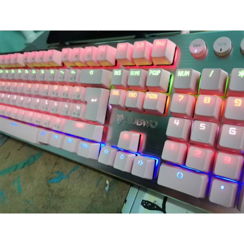 คีย์บอร์ด NUBWO NK-34 FLICKER Mechanical Keyboard Blue Switch มือสอง ...