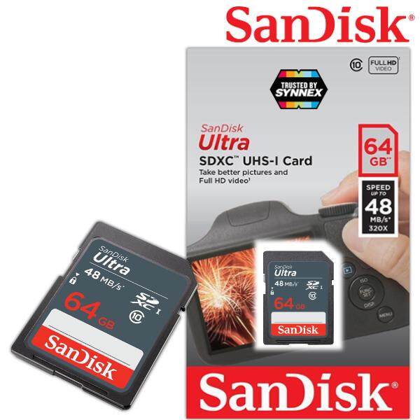SD Card 64GB SANDISK ULTRA SDSDUNR-064G-GN3IN (100MB/s,) | Shopee Thailand
