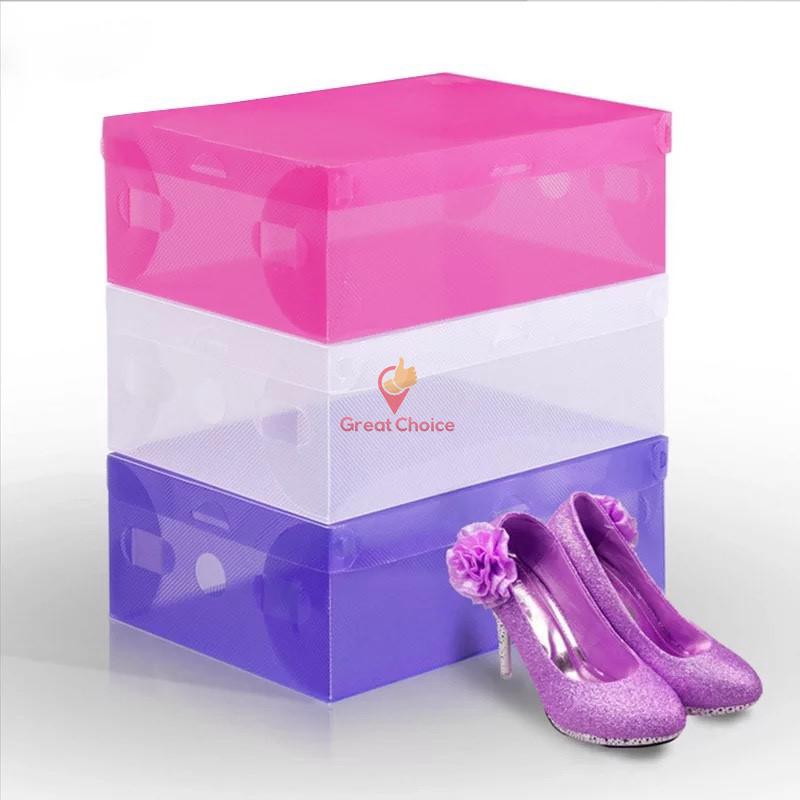 ภาพสินค้ากล่องใส่รองเท้า กล่องรองเท้าพลาสติก ด้วยความโปร่งใสของกล่องรองเท้าทำให้เห็นรองเท้าได้ง่าย gc99 จากร้าน greatchoice1150 บน Shopee ภาพที่ 3