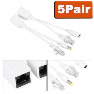 5 Pair POE Cable Passive Power Over Ethernet Adapter Cable POE Splitter RJ45 Injector 12-48v For IP Camea.