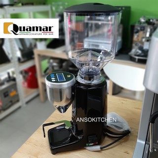Quamar รุ่น Q50E สีดำ เครื่องบดเมล็ดกาแฟ ดิจิตอล (Grind on Demand) 330 วัตต์ จากอิตาลี Coffee Grinder เครื่องบดกาแฟ