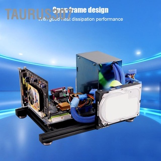 Taurus307 เคสคอมกรอบเปิด โครงกระจายความร้อน อลูมิเนียมอัลลอย  สำหรับ ITX (Black S)