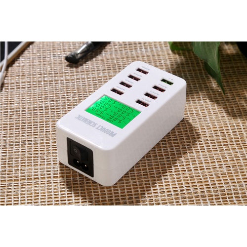 smart-usb-charger-แท่นชาร์จแบบ-usb-จำนวน-8-พอร์ตโดยมีพอร์ต-quick-charger-1-พอร์ต