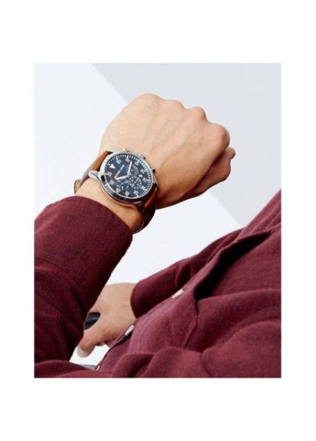 นาฬิกาข้อมือผู้ชาย-michael-kors-gage-chronograph-blue-dial-brown-leather-mens-watch-mk8362