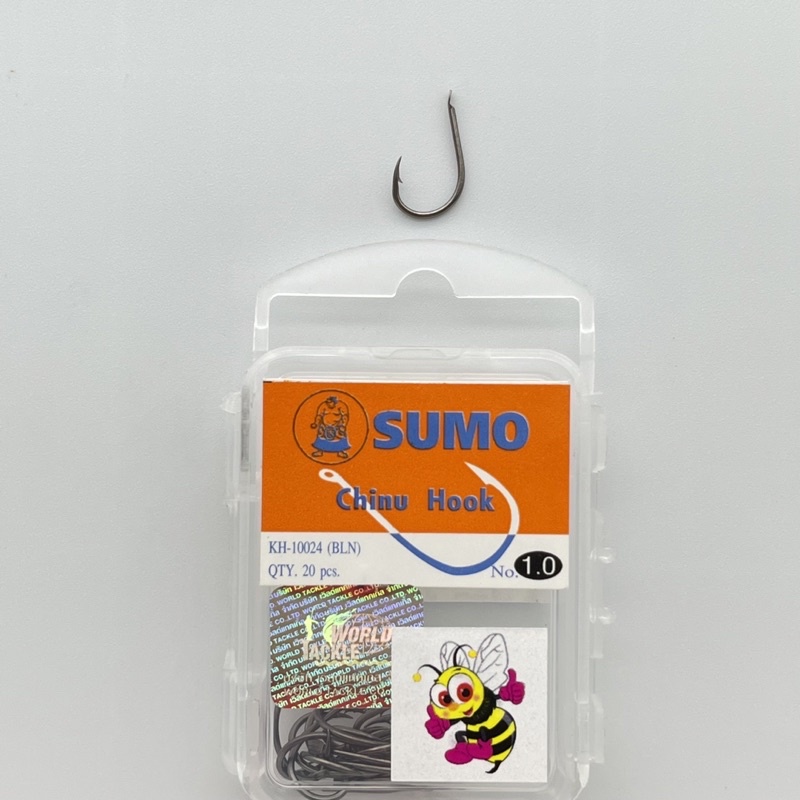 เบ็ดกล่องซูโม่-ตัวเบ็ดซูโม่-ตัวเบ็ดทรงชินุ-sumo-chinu-hook-ตูดแบน-กล่องส้ม-20-ตัว-แท้-100