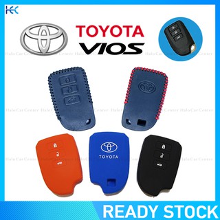 สินค้า 【Ready Stock】100% Genuine Leather Key Cover For Toyota VIOS-3 Buttons