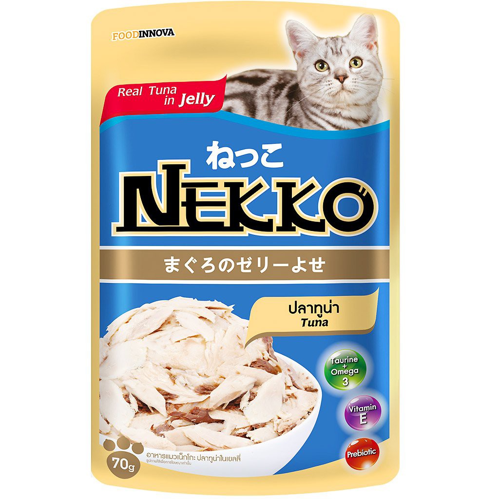 ภาพหน้าปกสินค้าNekko อาหารเปียกแมวชนิดซอง 70g.ในเจลลี่ จากร้าน aroundthepet บน Shopee