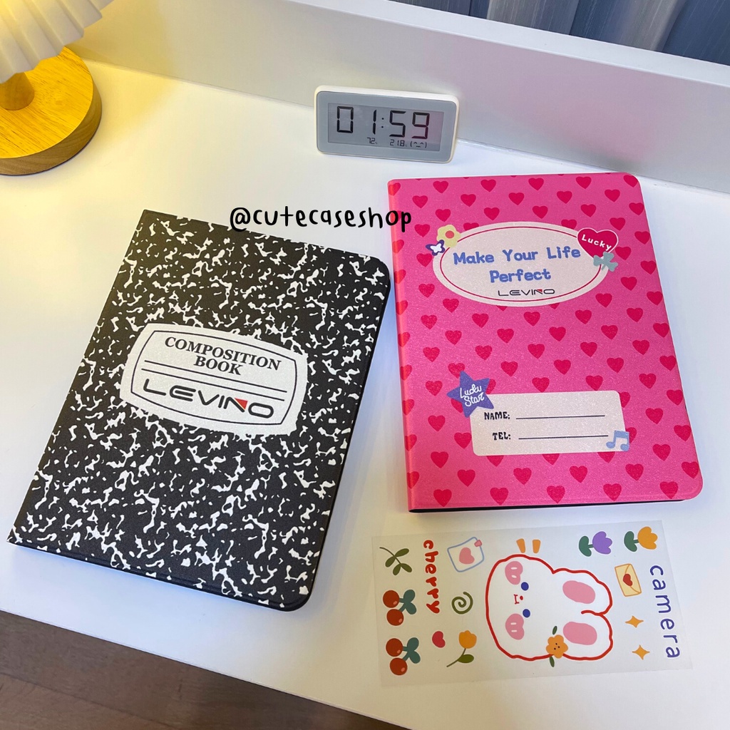 จัดส่งภายในวัน-เคสสำหรับไอแพดลายสมุดแบบหลังใส-รุ่น-10-9-ใส่ปากกาได้