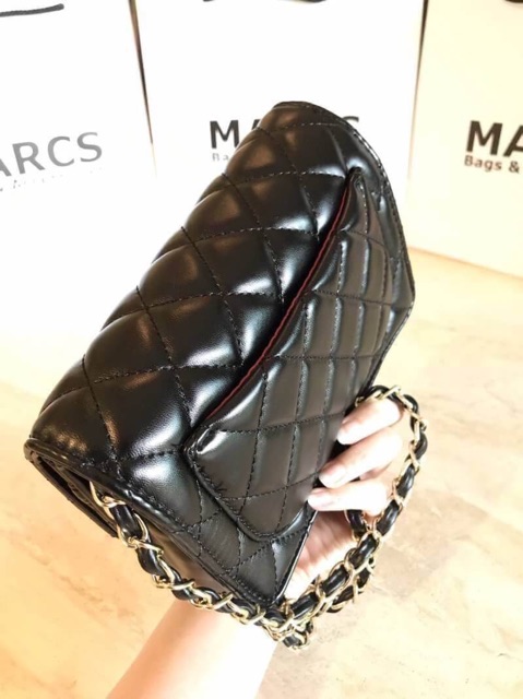 ของแท้-marcs-mini-turn-lock-shoulder-bag-กระเป๋าสะพายมินิ