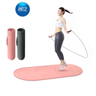 BEZ แผ่นรองกระโดดเชือก TPE หนา 6.5 mm เสื่อกระโดดเชือก เสื่อโยคะ Yoga Mat อุปกรณ์ฟิตเนส ออกกำลังกาย